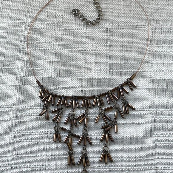 Women Necklace Brown Tone Fashion Jewelry Statement Necklace - Picture 2 of 12